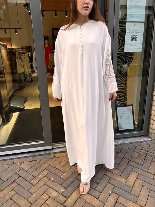 Abaya Noor white