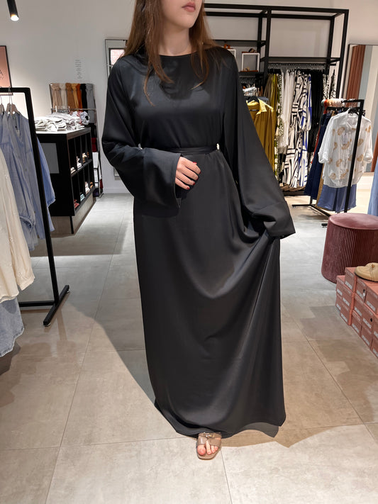 Abaya satin black